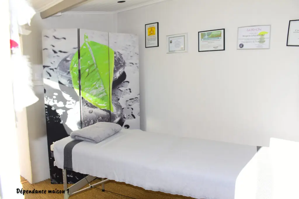 Table de massage pour les soins énergétiques, la réflexologie plantaire et les points de Knap